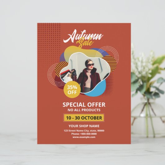 Vorlage für den Werbeverkauf im Herbst (Stehend Vorderseite)