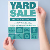 Vorlage für den Yard-Flyer (Aquamarin) Flyer (Hand)