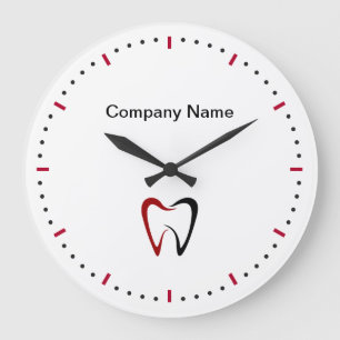 Vorlage für Dentist Office-Logo-Wand-Uhren Große Wanduhr