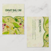 Vorlage für die Abstrakte BlumenCollage 2 Visitenkarte (Vorne/Hinten)