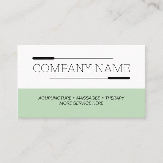 Vorlage für die Akupunktur der Visitenkarte (Vorderseite)