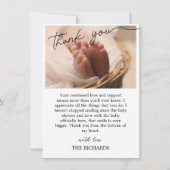 Vorlage für die Ankündigung der Geburt eines Neuge (Rückseite)