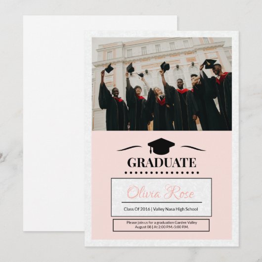 Vorlage für die Ankündigung von Abschlüssen (Vorne/Hinten)