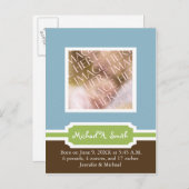 Vorlage für die Ankündigung von Baby Boy - Maßgesc (Vorne/Hinten)