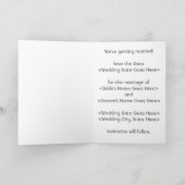 Vorlage für die Ankündigung von Verlobungen (Innenseite)