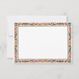 Vorlage für die antike florale Border-RSVP-Karte