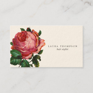 Vorlage für die antike Rose - Stylist-Visitenkarte Visitenkarte