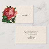 Vorlage für die antike Rose - Stylist-Visitenkarte Visitenkarte (Vorne/Hinten)