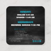 Vorlage für die Aufrufkarte der Kirche Telefonnummerkarte (Rückseite)