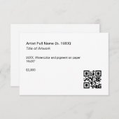 Vorlage für die Ausstellung von Kunstwerken mit QR (Vorne/Hinten)
