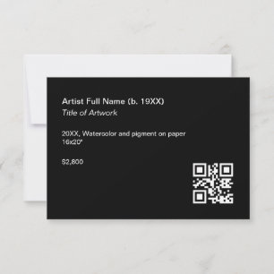 Vorlage für die Ausstellung von Kunstwerken mit QR