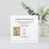 Vorlage für die Authentizität eines Künstlers (Stehend Vorderseite)