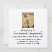 Vorlage für die Authentizität eines Künstlers (Rückseite)