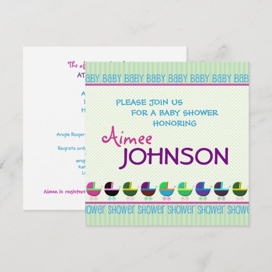 Vorlage für die Babydusche (Vorne/Hinten)