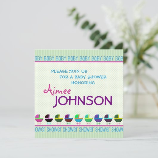 Vorlage für die Babydusche (Stehend Vorderseite)