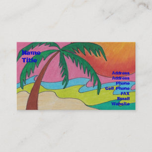 Vorlage für die Beach Business Card Visitenkarte