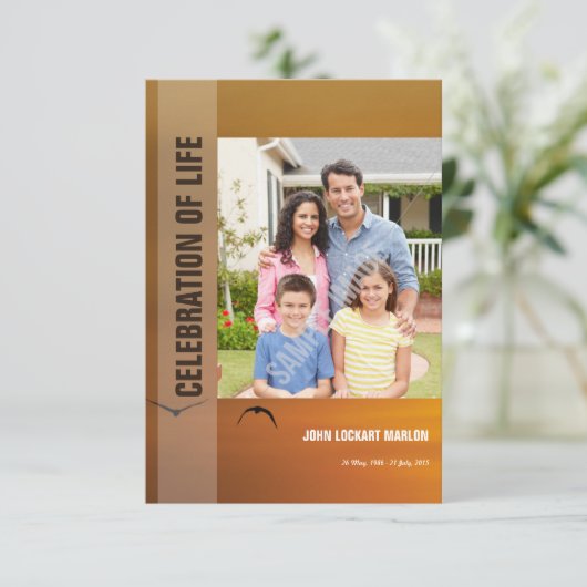 Vorlage für die Beerdigung (Stehend Vorderseite)