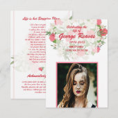 Vorlage für die Beerdigungskarte (Vorne/Hinten)