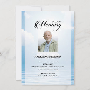 Vorlage für die Beerdigungskarte