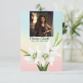 Vorlage für die Beerdigungskarte (Stehend Vorderseite)