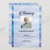 Vorlage für die Beerdigungskarte (Vorne/Hinten)