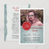 Vorlage für die Beerdigungskarte (Vorne/Hinten)