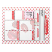 Vorlage für die Behandlung von Roten Pilzen Notizblock (Vorderseite)