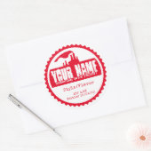 Vorlage für die benutzerdefinierte Flasche - Fügen Runder Aufkleber (Umschlag)