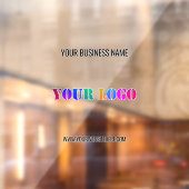 Vorlage für die benutzerdefinierte Logo-Textwerbun Fensteraufkleber (Blatt 2)