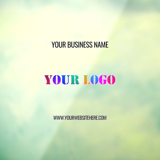 Vorlage für die benutzerdefinierte Logo-Textwerbun Fensteraufkleber (Blatt 3)