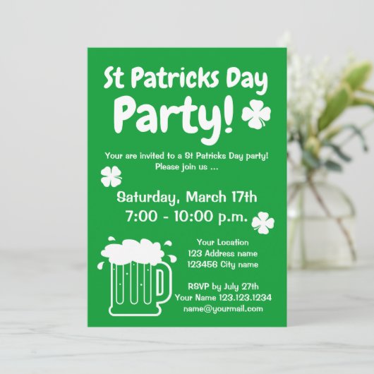 Vorlage für die benutzerdefinierte St. Patrick's D (Stehend Vorderseite)