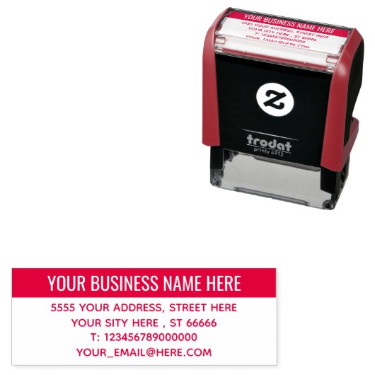 Vorlage für die Berufliche Farbadresse in der Brie Permastempel (Beispiel)