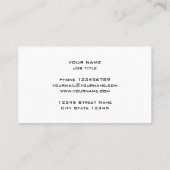 Vorlage für die berufliche Tennisbahn Visitenkarte (Rückseite)