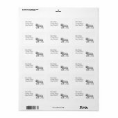 Vorlage für die Beschriftung der Leuchtenanschrift Adressaufkleber (Vorne)