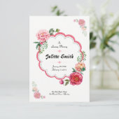 Vorlage für die Bestattungskarte (Stehend Vorderseite)