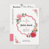 Vorlage für die Bestattungskarte (Vorne/Hinten)