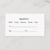 Vorlage für die Bestellung der Podiumsdiskussion Visitenkarte (Rückseite)