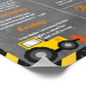 Vorlage für die Beurteilung von Lehrkräften im Bau Poster (Ecke)