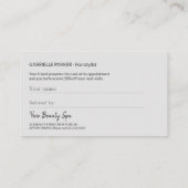 Vorlage für die Bewerbung von Hair Salon Silver Gr Empfehlungskarte (Rückseite)