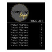 VORLAGE FÜR DIE BLACK MODERN BUSINESS LOGO PRICE L POSTER (Vorderseite)