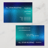 Vorlage für die blaue Hartglas-Visitenkarte Allgem Visitenkarte (Vorne/Hinten)