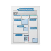 Vorlage für die Blaue Krankenpflege Notizblock (Rotiert)