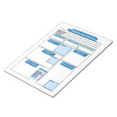 Vorlage für die Blaue Krankenpflege Notizblock (angewinkelt)