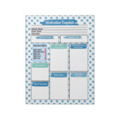 Vorlage für die Blaue Krankenpflege Notizblock (Rotiert)