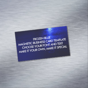 VORLAGE FÜR DIE BLAUE MAGNETISCHE GESCHÄFTSKARTE MAGNETISCHE VISITENKARTE