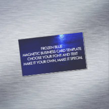 VORLAGE FÜR DIE BLAUE MAGNETISCHE GESCHÄFTSKARTE