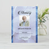 Vorlage für die Blaue Pital Beerdigungskarte (Stehend Vorderseite)