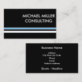 Vorlage für die blaue Streifen-Visitenkarte Visitenkarte (Vorne/Hinten)