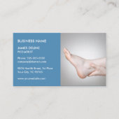 Vorlage für die Blue Podiatrist Business Card Visitenkarte (Vorderseite)