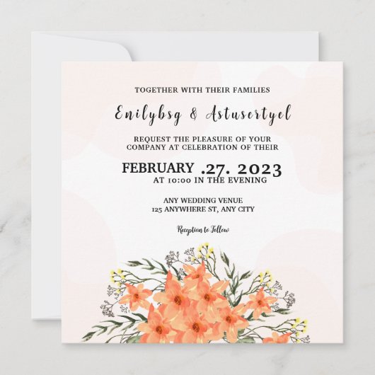 Vorlage für die Blume der Einladungskarte (Vorderseite)